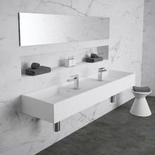 CDesign 1620mm Solid Surface Double Wall Hung Basin